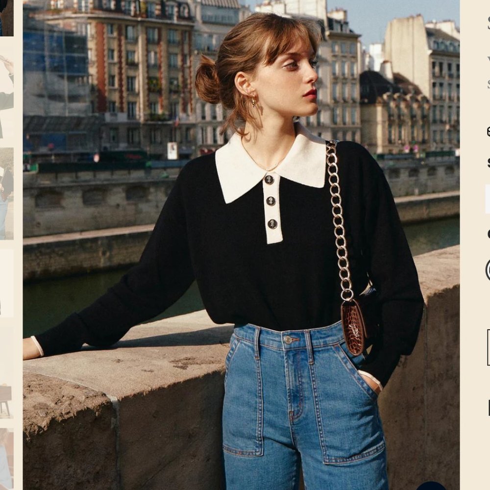 Simple Retro Selena Polo Wool Knit Sweater